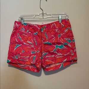 Lilly Pulitzer Pink and Blue Floral Women's Shorts